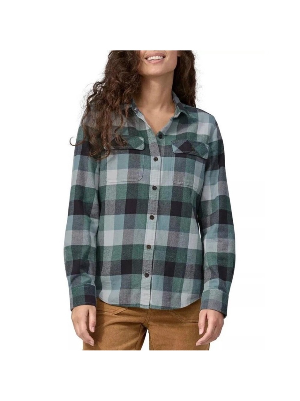 PATAGONIA Long-Sleeve Organic Cotton Midweight Fjord Flannel Shirt Size S
